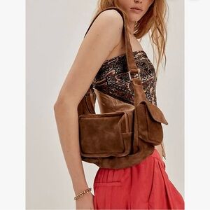 NWT siren suede free people bag brown